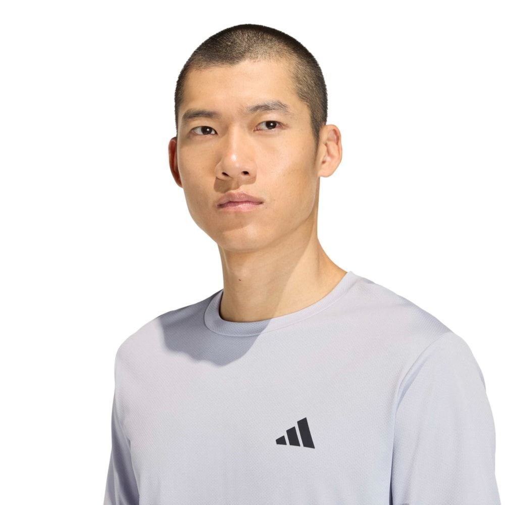 Camiseta Adidas Workout Essentials Base 3S Masculina Cinza 3