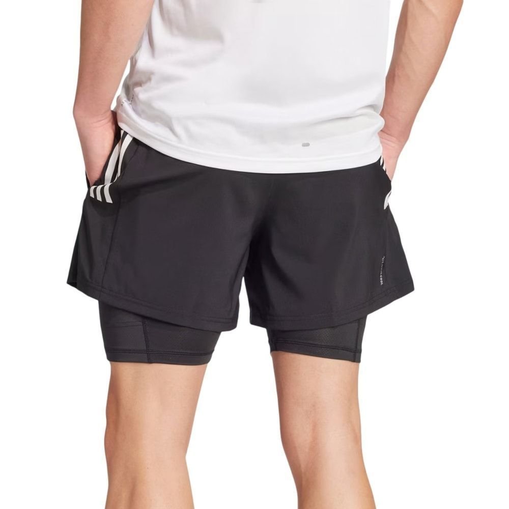 Short Adidas 2 em 1 Own the Run Masculino Preto 2