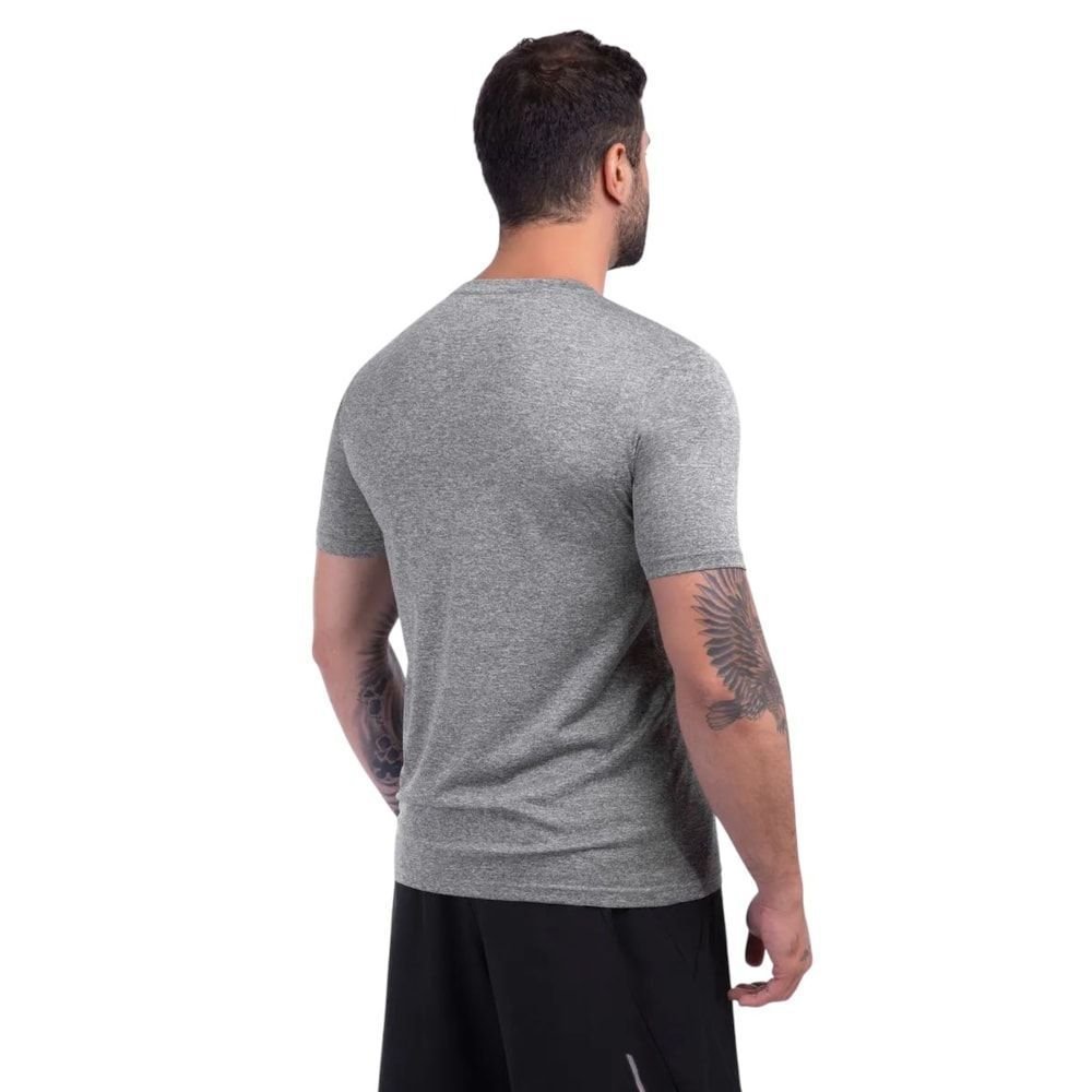 Camiseta Mizuno Run Spark Mescla Masculina Cinza 2