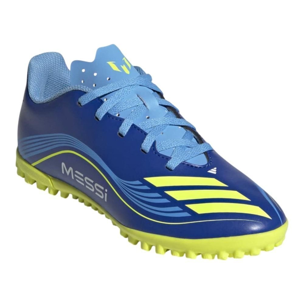 Chuteira Society Adidas F50 Messi Club Infantil Azul 3
