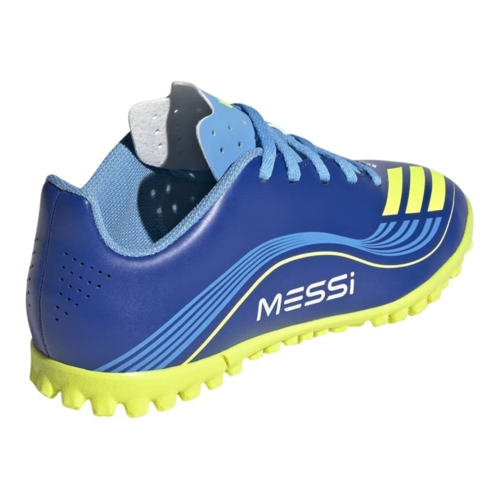 Chuteira Society Adidas F50 Messi Club Infantil Azul 5