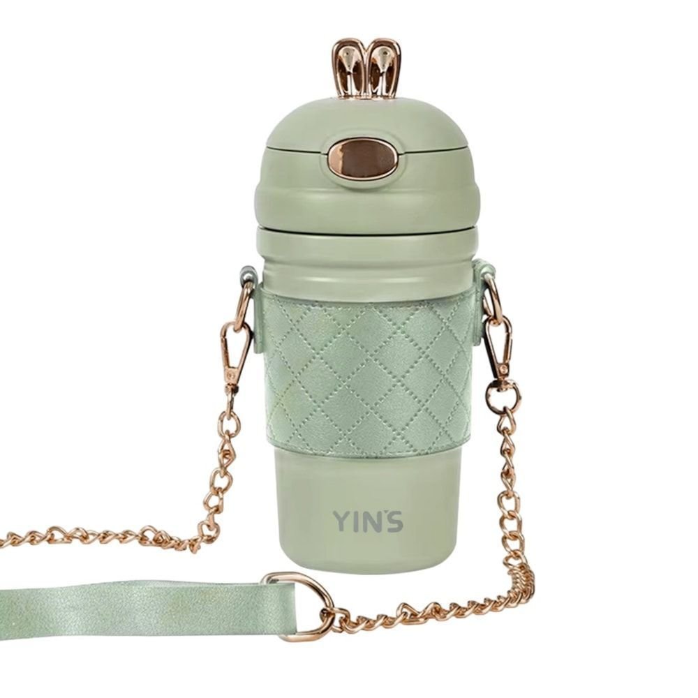Garrafa Térmica Yins Rabbit 380ML Verde 2