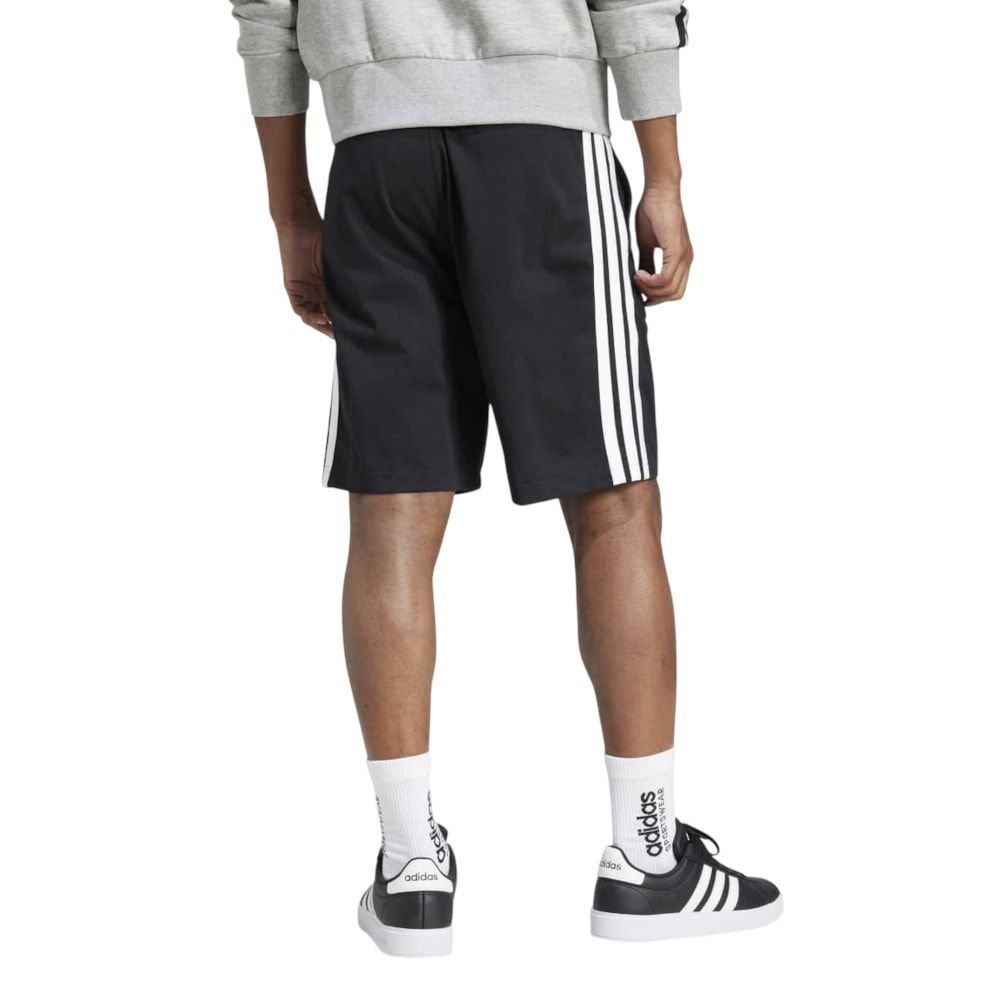 Bermuda Adidas Essentials 3 Stripes Masculina Preto 2