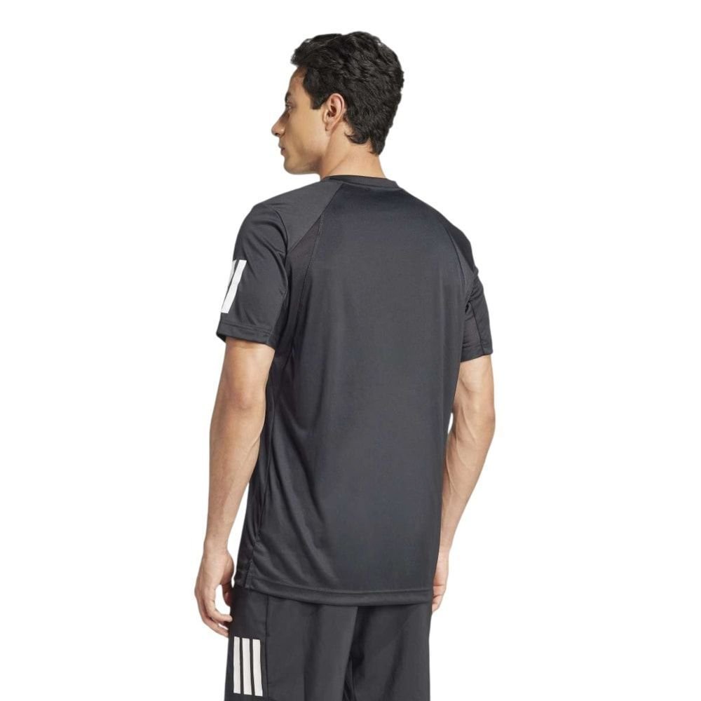 Camiseta Adidas Club Tennis 3 Stripes Masculina Preto 2
