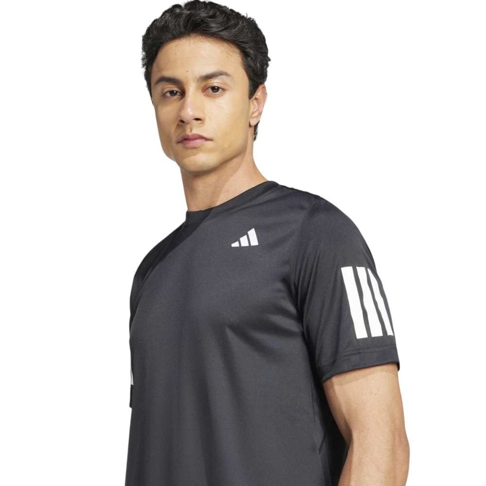 Camiseta Adidas Club Tennis 3 Stripes Masculina Preto 3