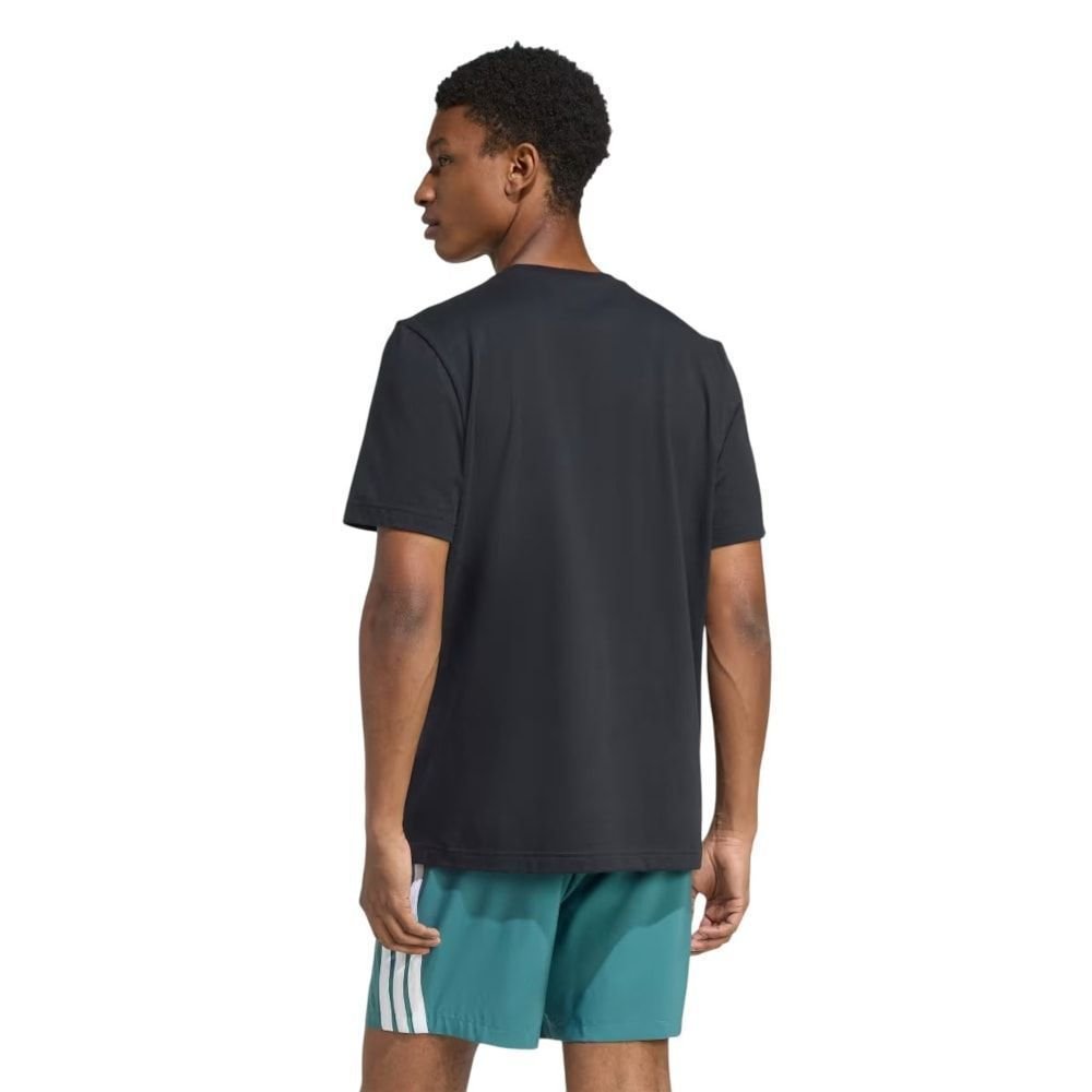 Camiseta Adidas Essentials Big Logo Linear Single Masculina Preto 2