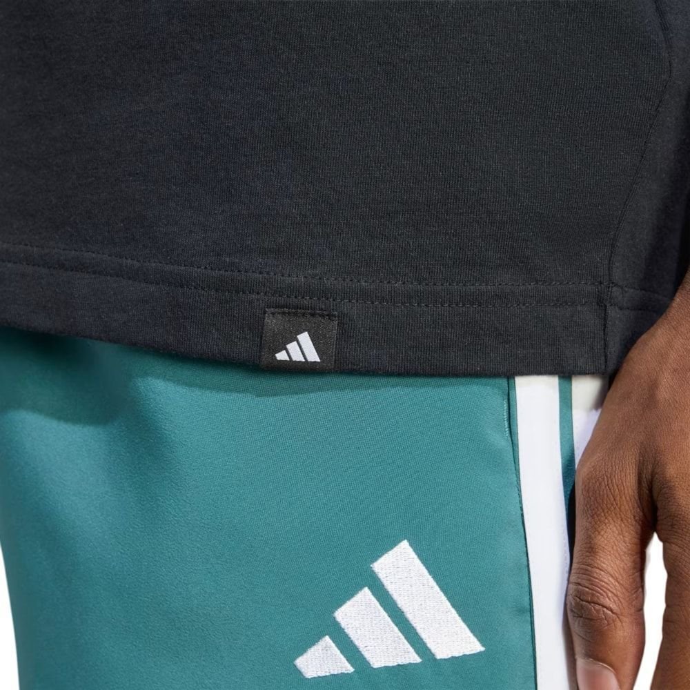 Camiseta Adidas Essentials Big Logo Linear Single Masculina Preto 4