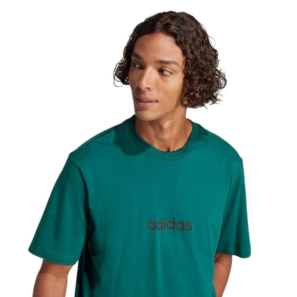 Camiseta Adidas Essentials Logo Linear Masculina Verde
