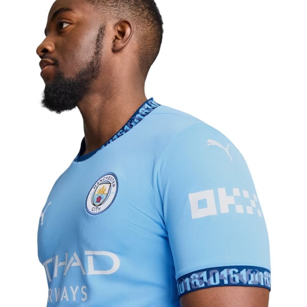 Camisa Puma Manchester City I 2024/25 Torcedor Masculina Azul 3