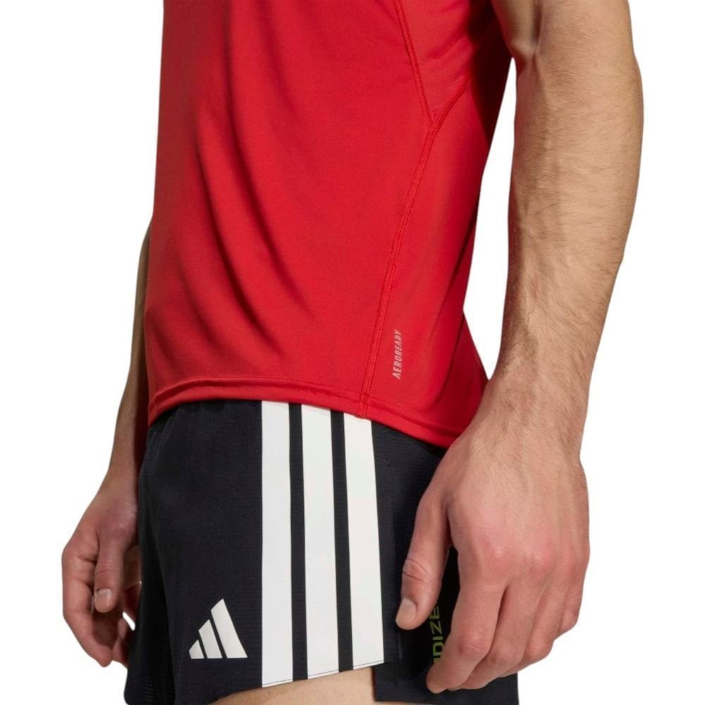 Camiseta Adidas Adizero Essentials Masculina Vermelho 4