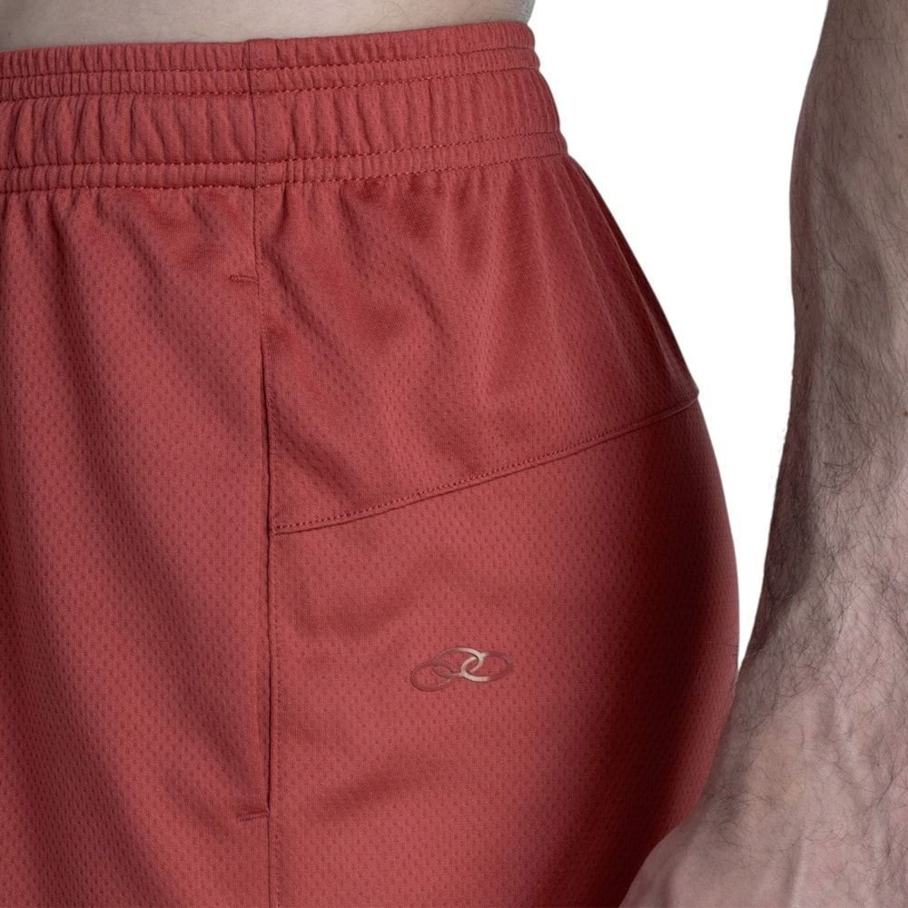 Bermuda Olympikus Line Mesh 7 Masculina Vermelho 3