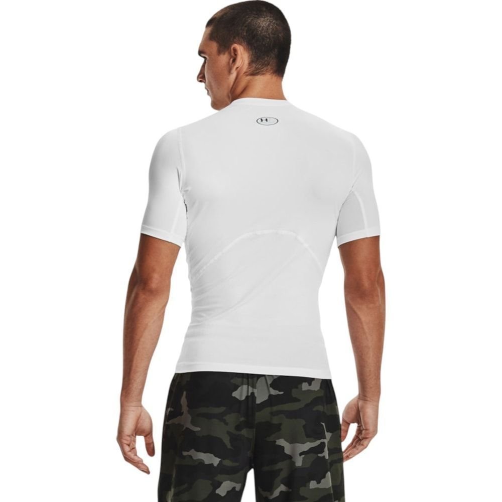 Camiseta de Compressão Under Armour Treino HG Masculino Branco 2