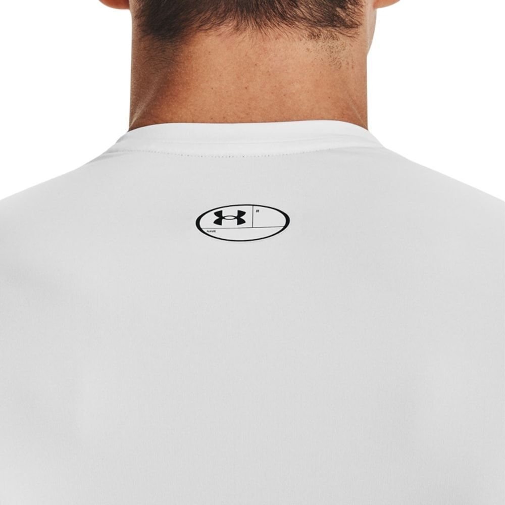 Camiseta de Compressão Under Armour Treino HG Masculino Branco 3