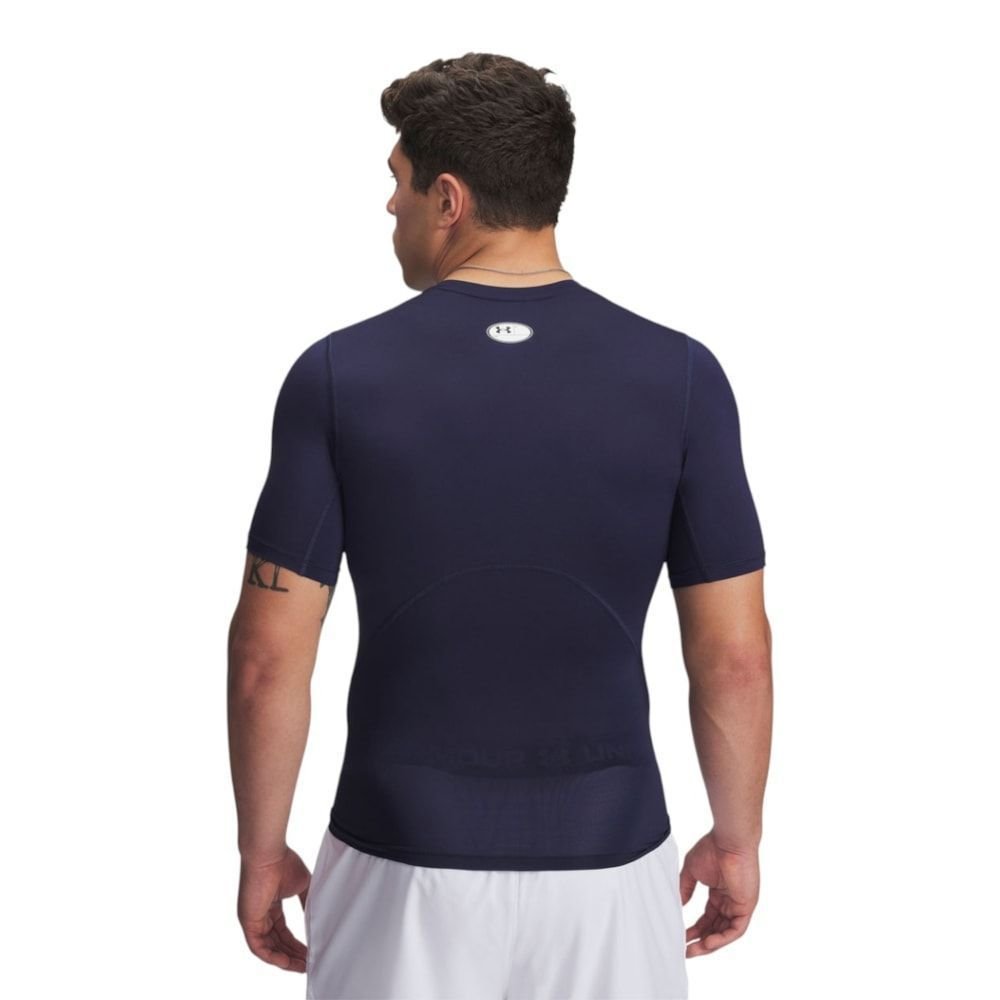 Camiseta de Compressão Under Armour Treino HG Masculino Azul Marinho 2