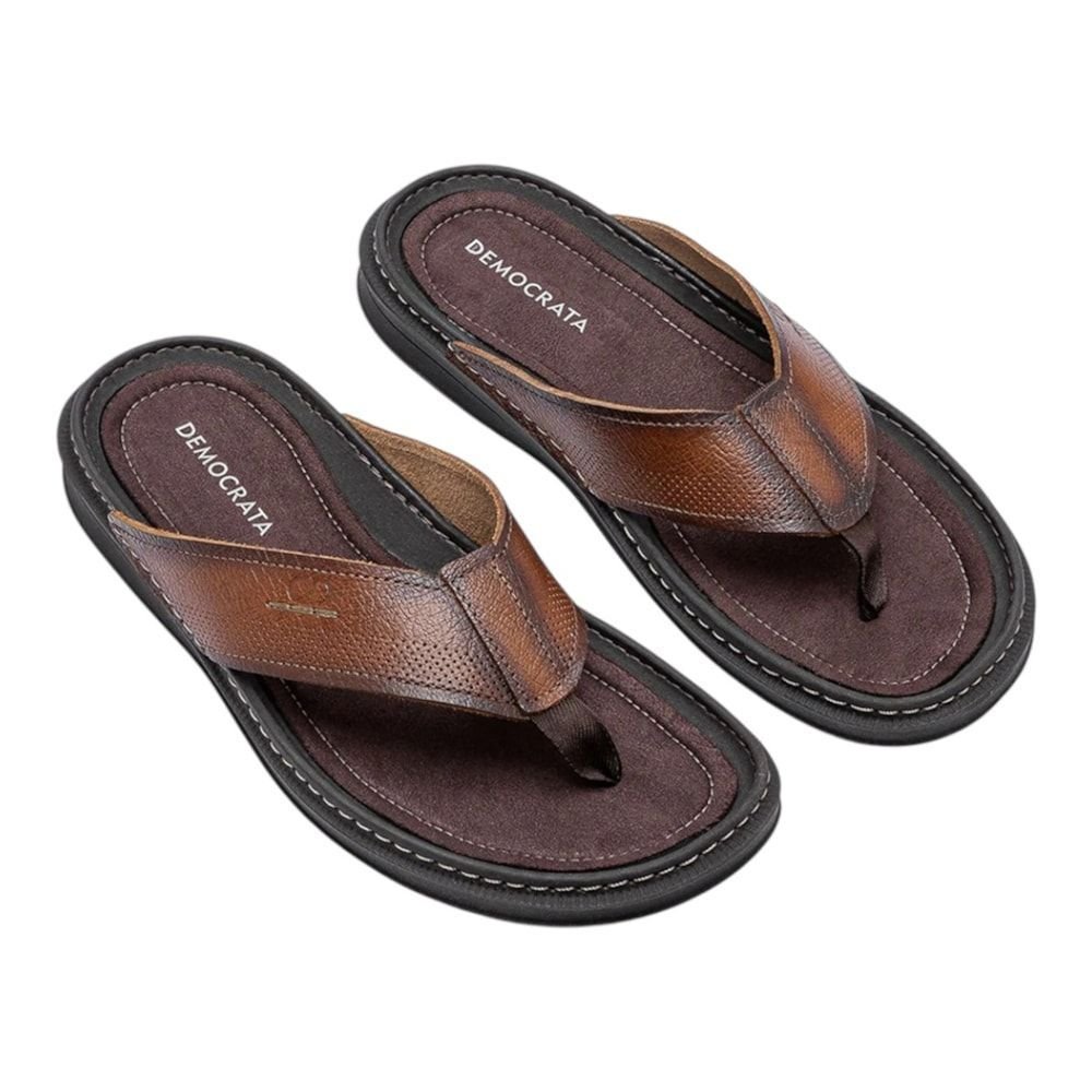 Chinelo Democrata Lazy Masculino Marrom 2