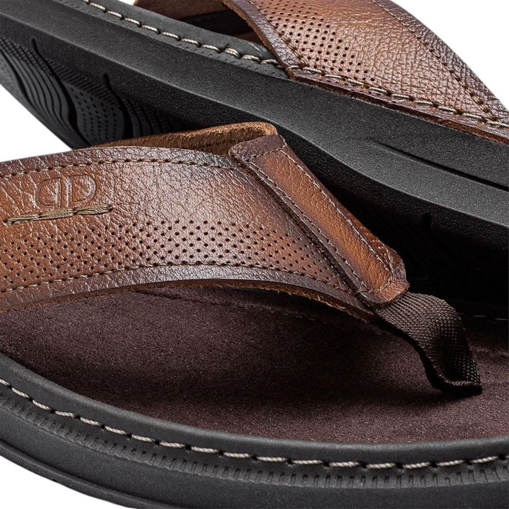 Chinelo Democrata Lazy Masculino Marrom 3