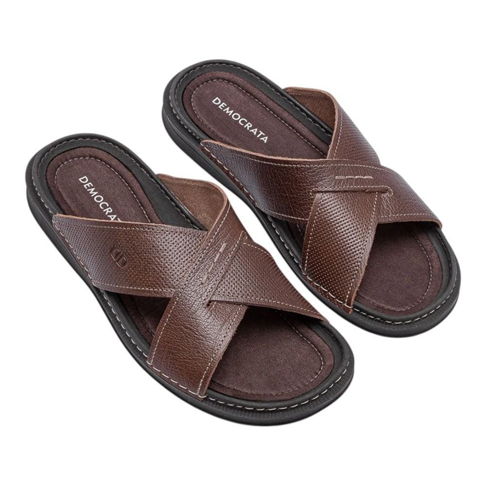 Sandália Democrata Easy Lazy Masculina Marrom 2