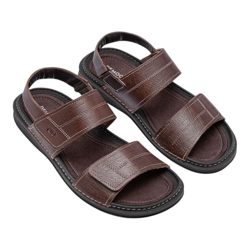 Sandália Democrata Lazy Masculina Marrom 2