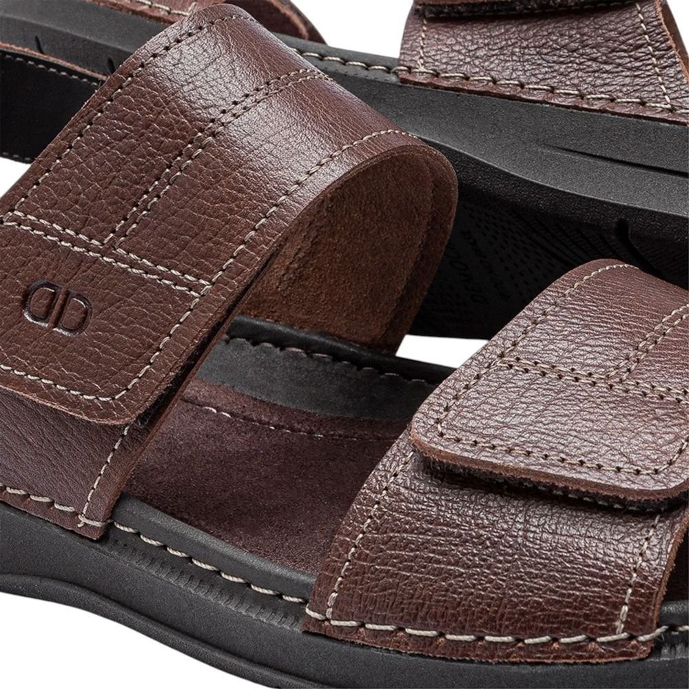 Sandália Democrata Lazy Masculina Marrom 3