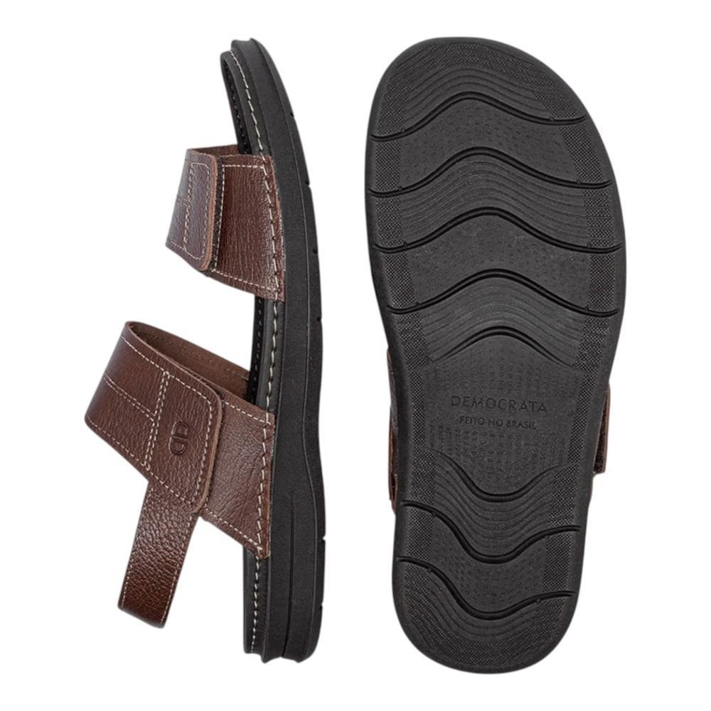 Sandália Democrata Lazy Masculina Marrom 4