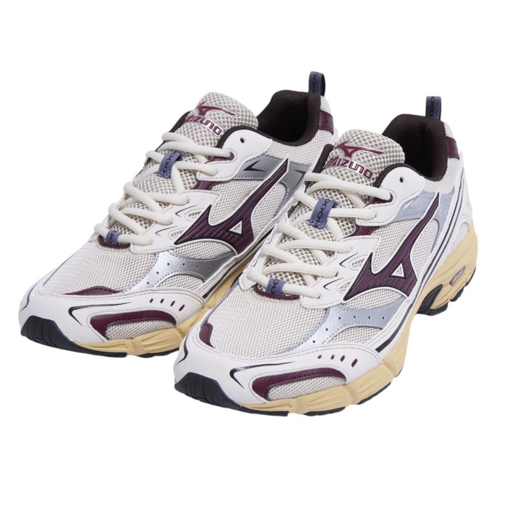 Tênis Mizuno MZR LS Premium Unissex Bege/Bordô 2