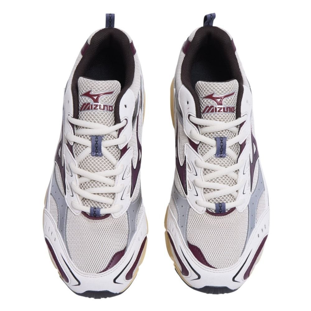 Tênis Mizuno MZR LS Premium Unissex Bege/Bordô 4