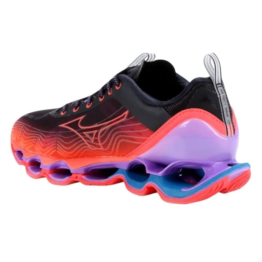 Tênis Mizuno Wave Prophecy X Feminino Preto/Laranja 2