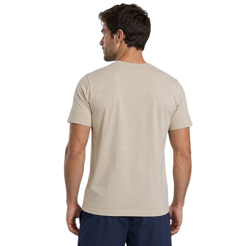 Camiseta Puma Ess Small No. 1 Logo Masculina Bege 2