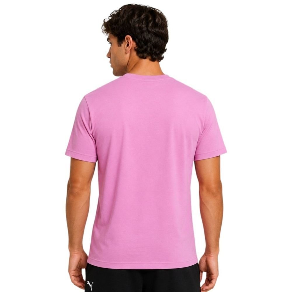 Camiseta Puma Ess No. 1 Logo Masculina Rosa 2