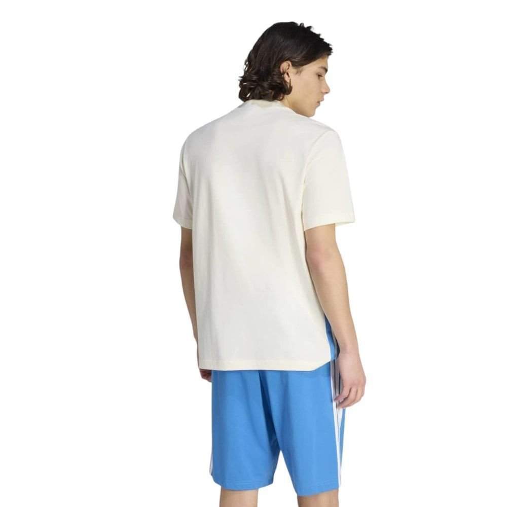 Camiseta Adidas Essentials 3 Stripes Masculina Bege 2