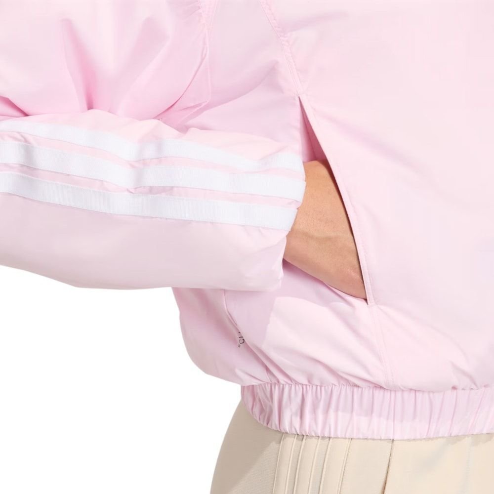 Jaqueta Adidas Bomber Essentials 3 Stripes Feminina Rosa 4