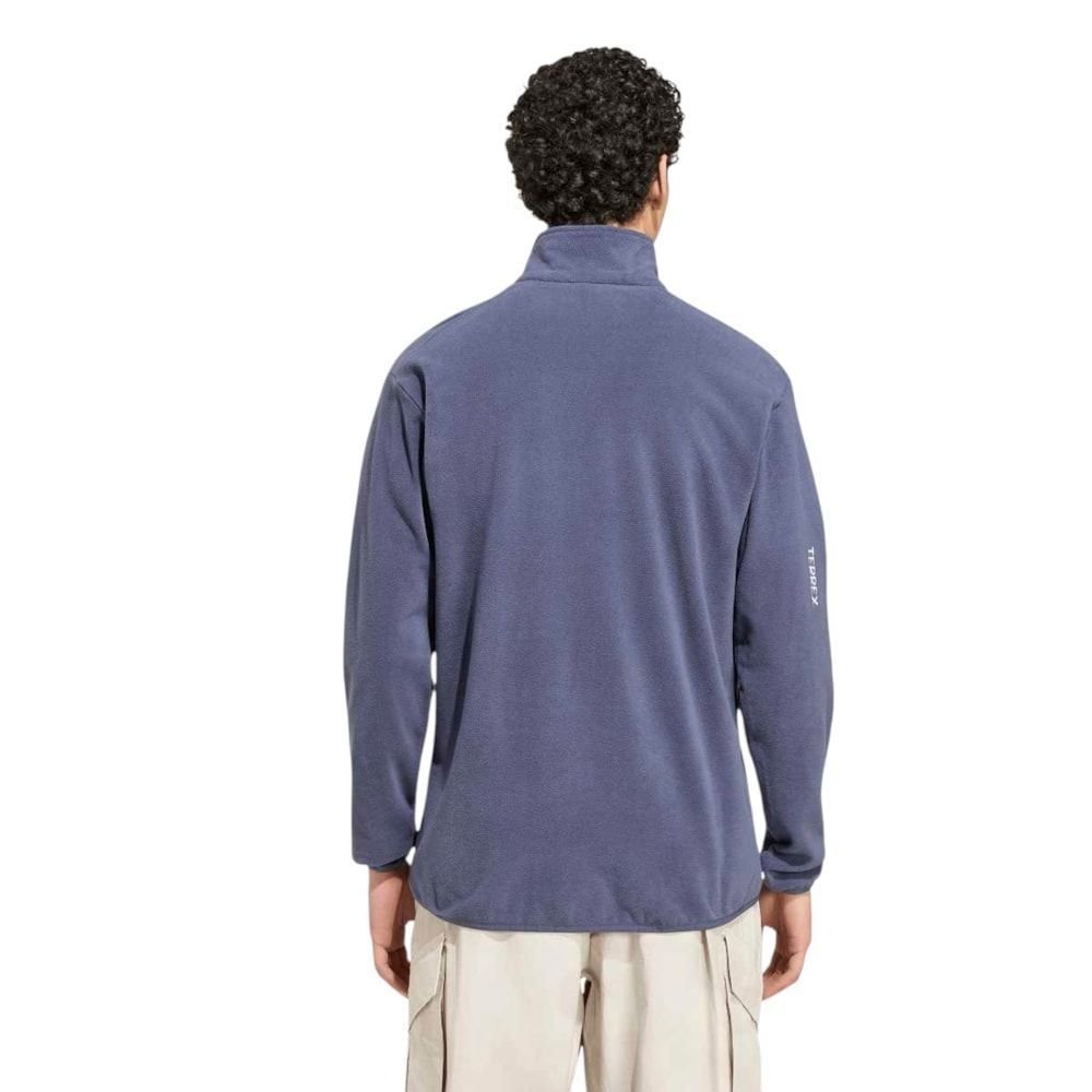 Jaqueta Adidas Fleece Terrex Multi Essentials Half Zip Masculina Azul 2
