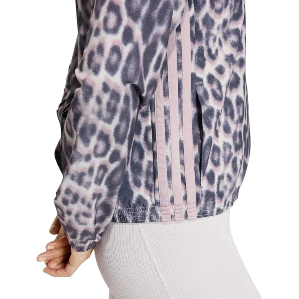 Jaqueta Adidas Workout Essentials Leopard Feminina Preto 4