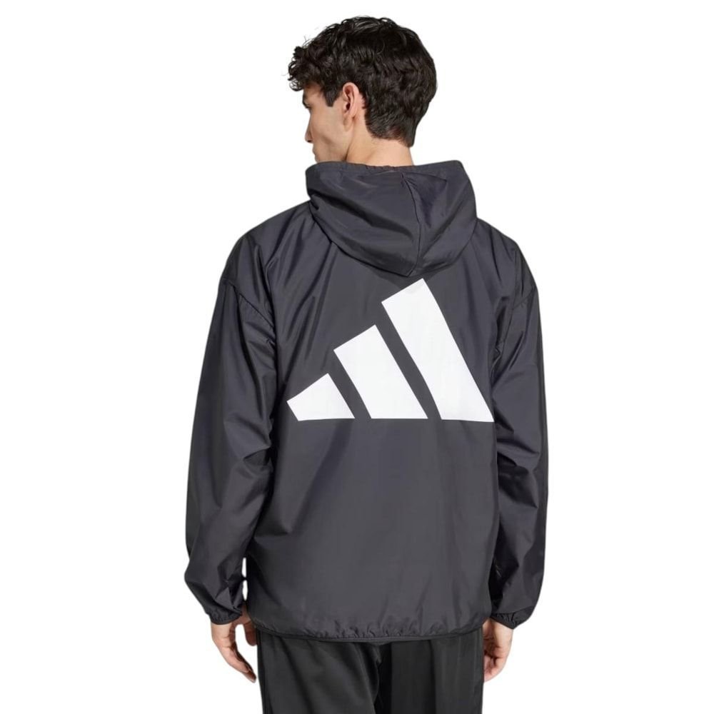 Jaqueta Corta Vento Adidas Essentials Big Logo Masculina Preto 2