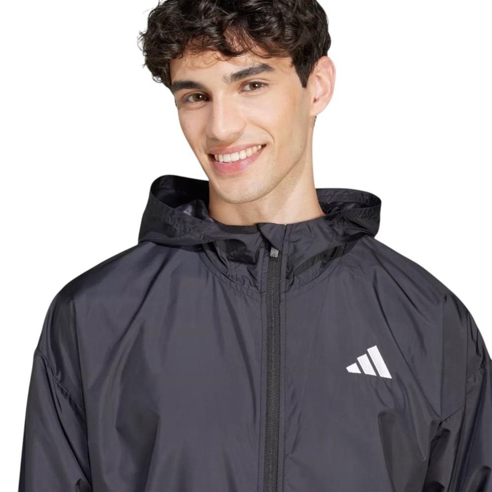 Jaqueta Corta Vento Adidas Essentials Big Logo Masculina Preto 3