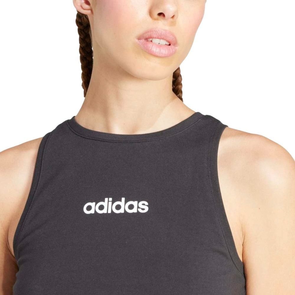 Regata Adidas Essentials Logo Linear SJ Feminina Preto 3