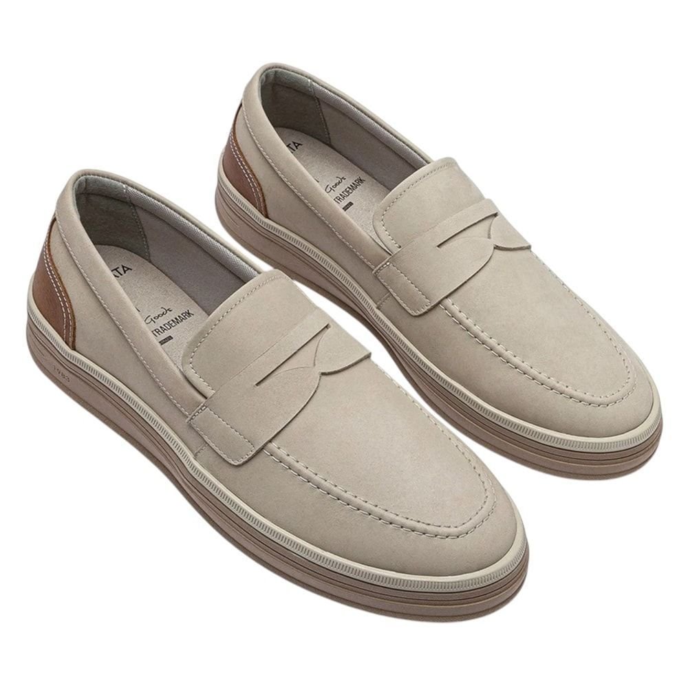 Mocassim Democrata Loen Masculino Bege 2