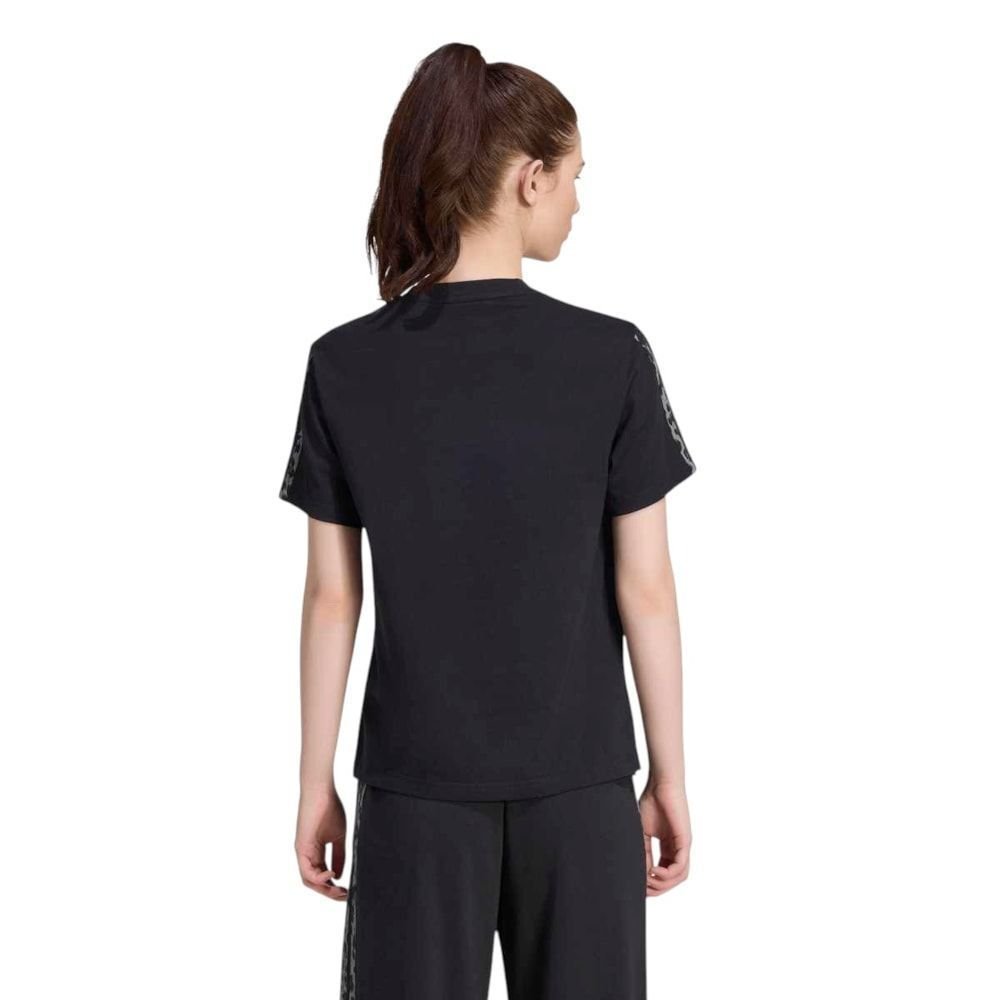 Camiseta Adidas Seasonal Essentials Animal Print 3-Stripes Feminina Preto 2
