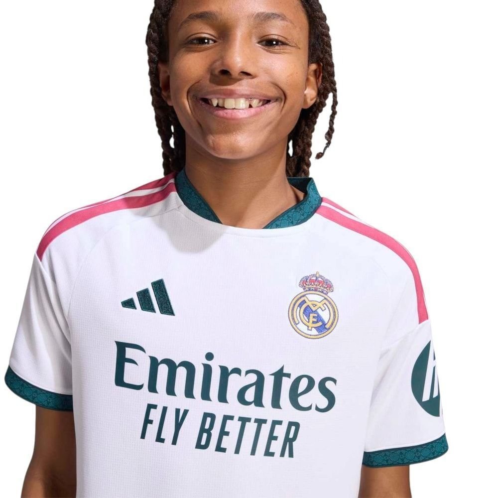 Camisa Adidas Real Madrid I 2026/27 Infantil Branco 3