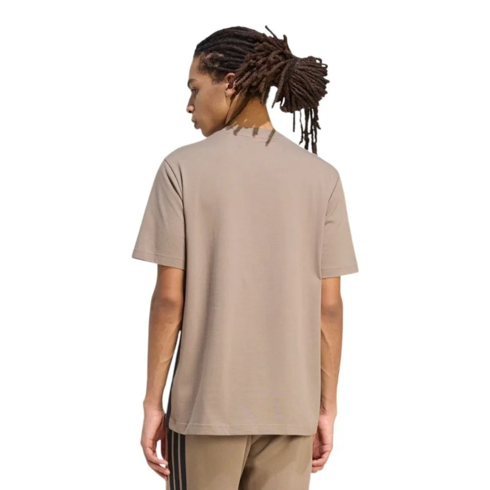 Camiseta Adidas D4T Workout 3 Listras Masculina Marrom 2