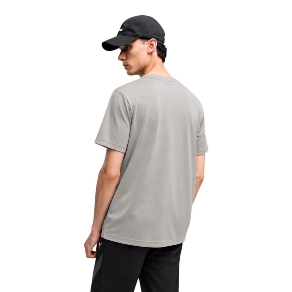 Camiseta Puma ESS Logo Poly Masculina Cinza 2