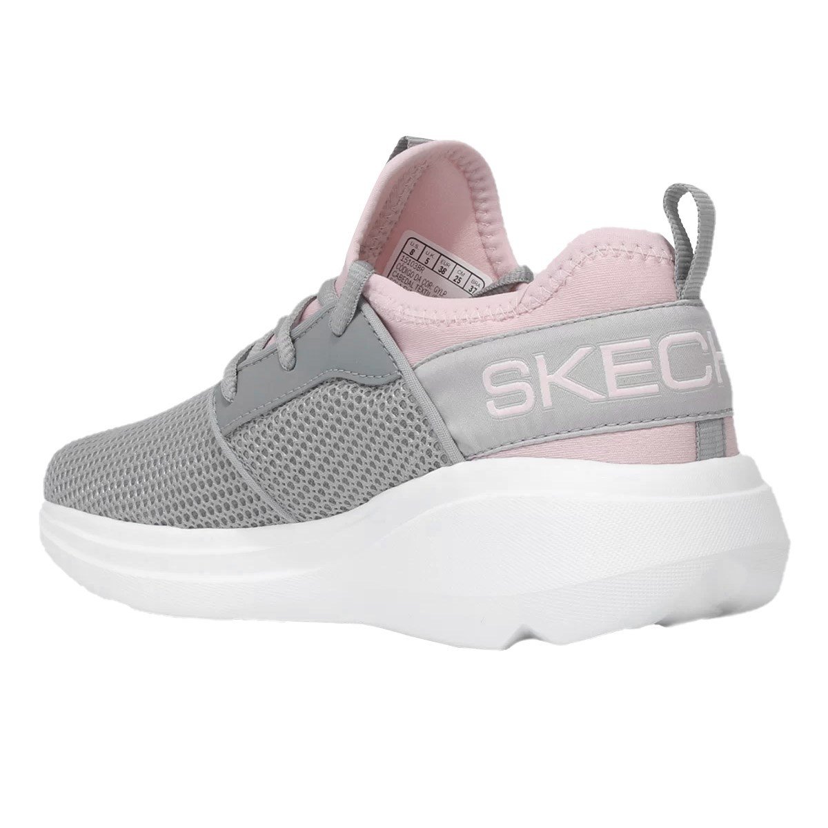 Tênis Skechers Go Run Fast Valor Feminino Cinza/Rosa 2