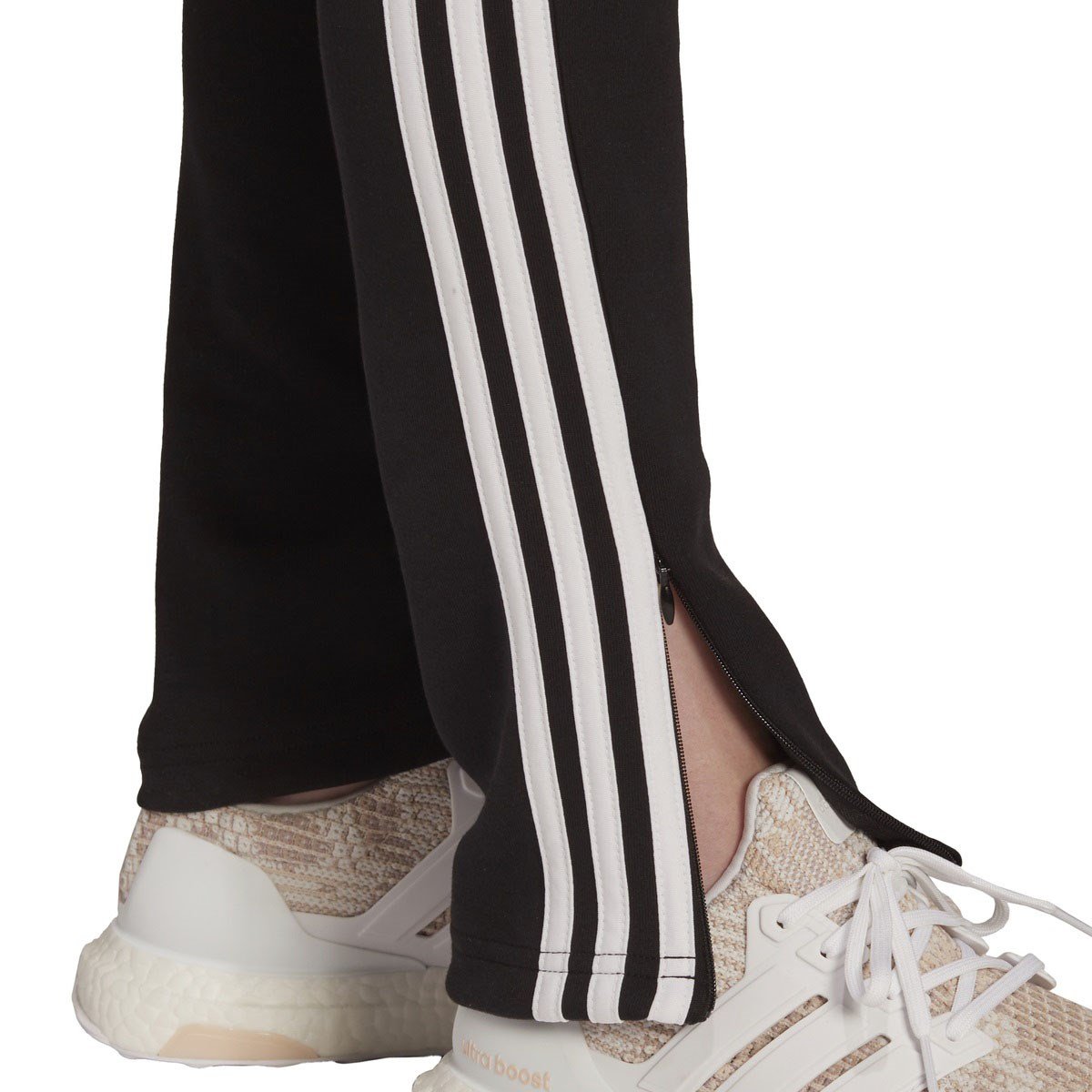 Calça Legging Adidas Future Icon 3 Listras Feminina Preto / Branco