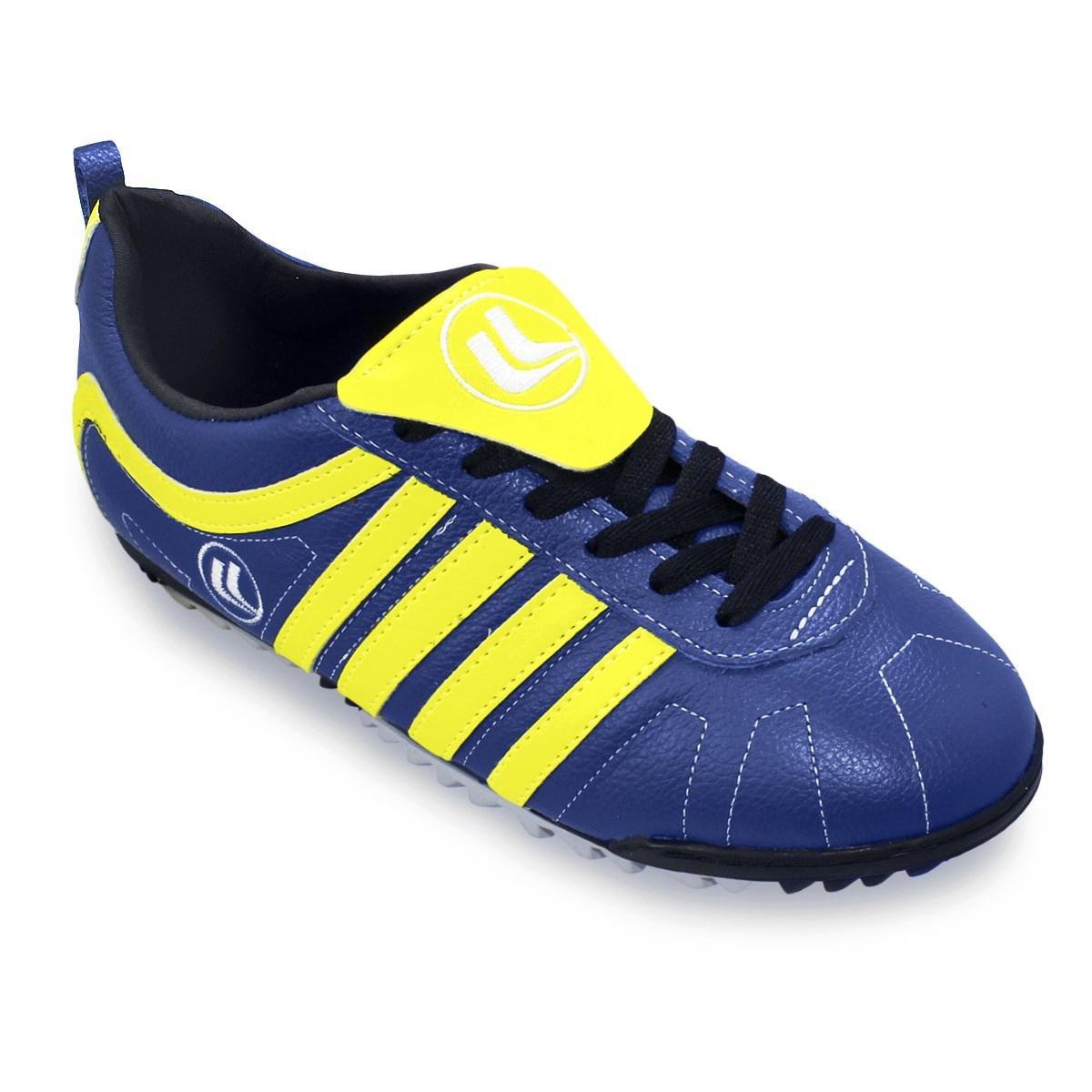 Chuteira Society Esporte Legal Vulcano Azul/Amarelo/Branco 2