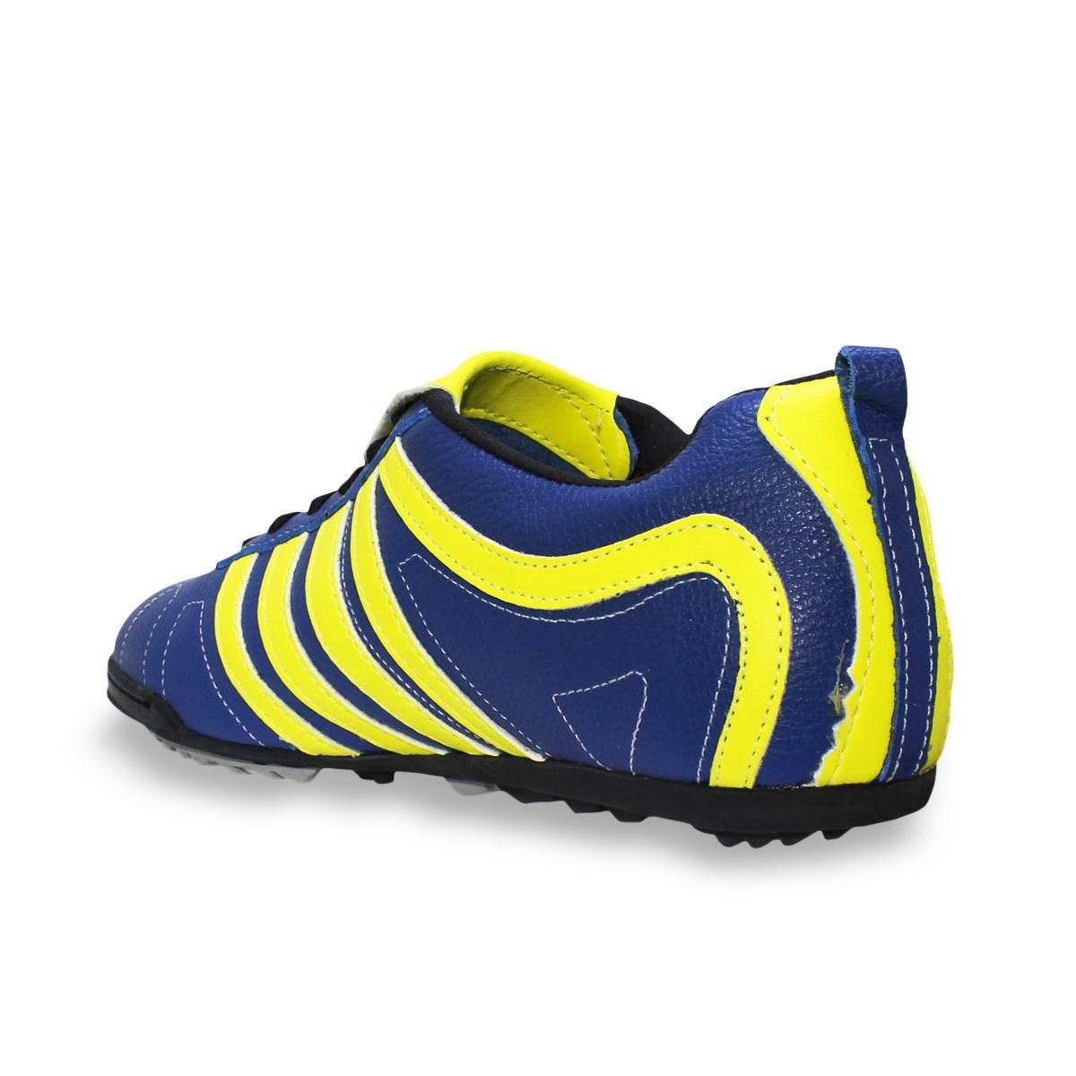 Chuteira Society Esporte Legal Vulcano Azul/Amarelo/Branco 3