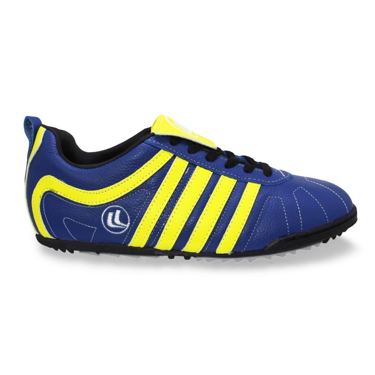 Chuteira Society Esporte Legal Vulcano Azul/Amarelo/Branco 1