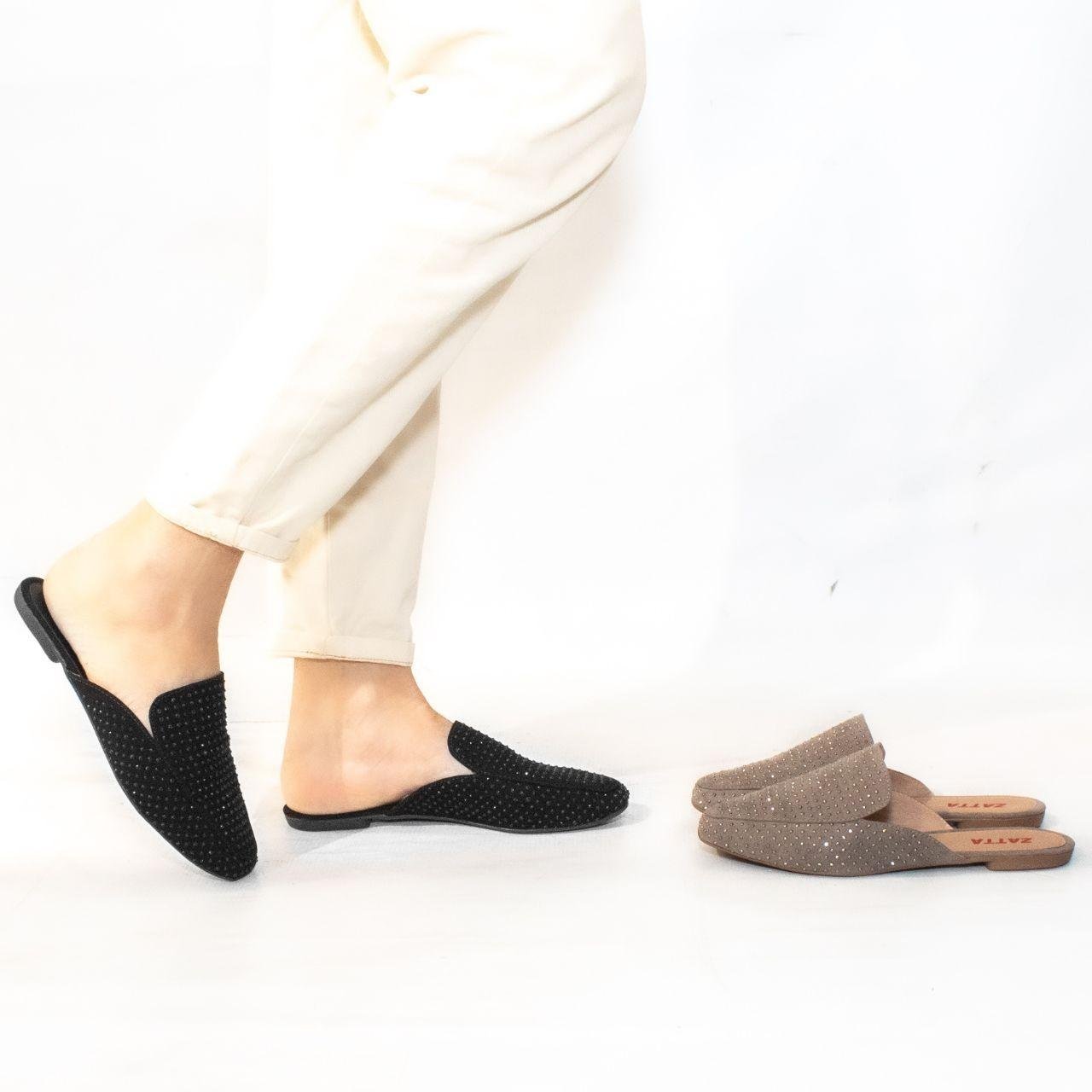 Mule Hot Fix Giovana Preto Preto 10