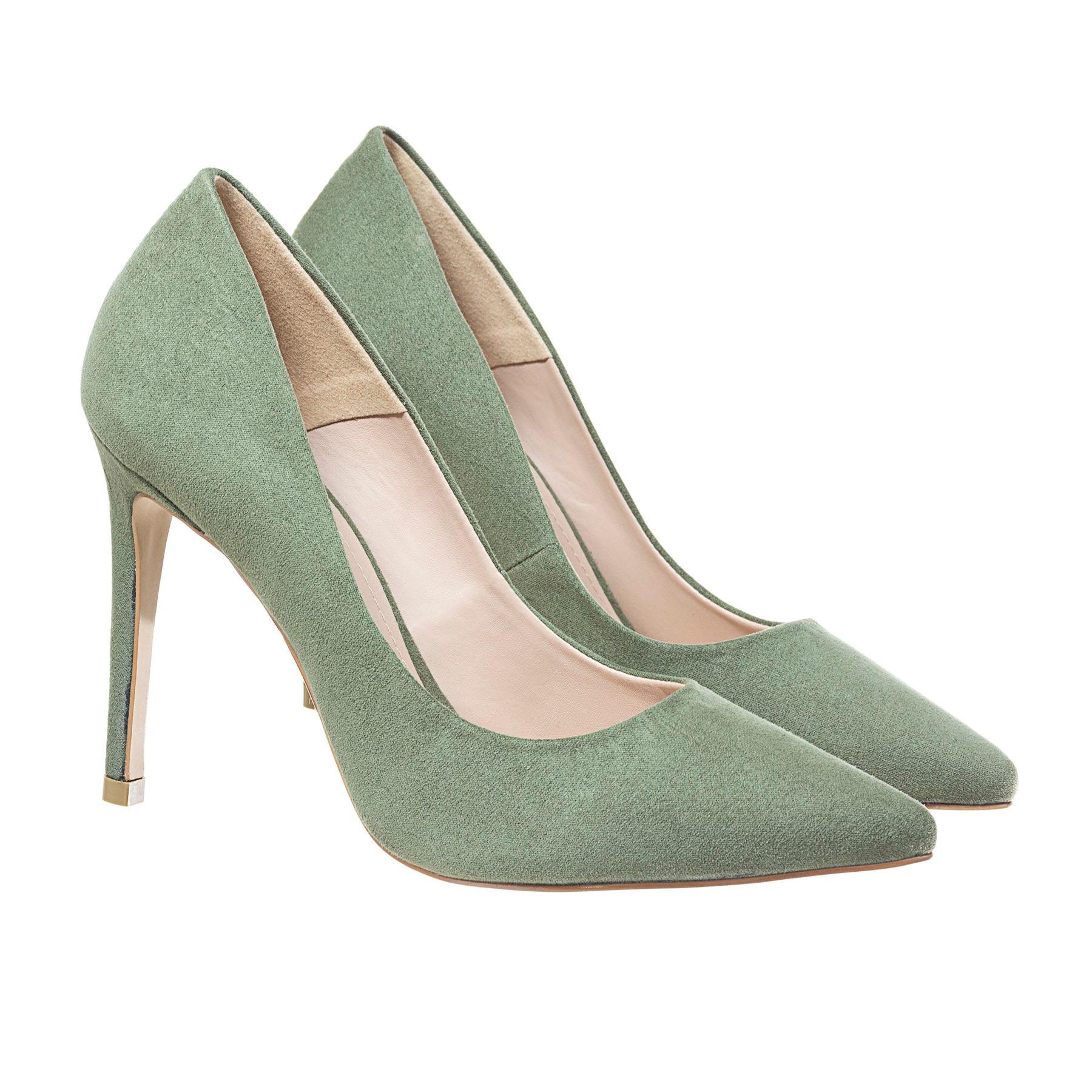 Scarpin Salto Agulha Bico Fino Suzy Verde Verde 3