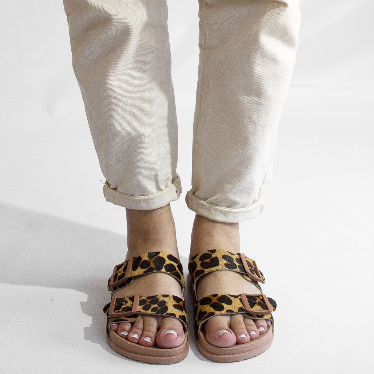 Papete Fivela Couro Bella Onça Animal Print 8