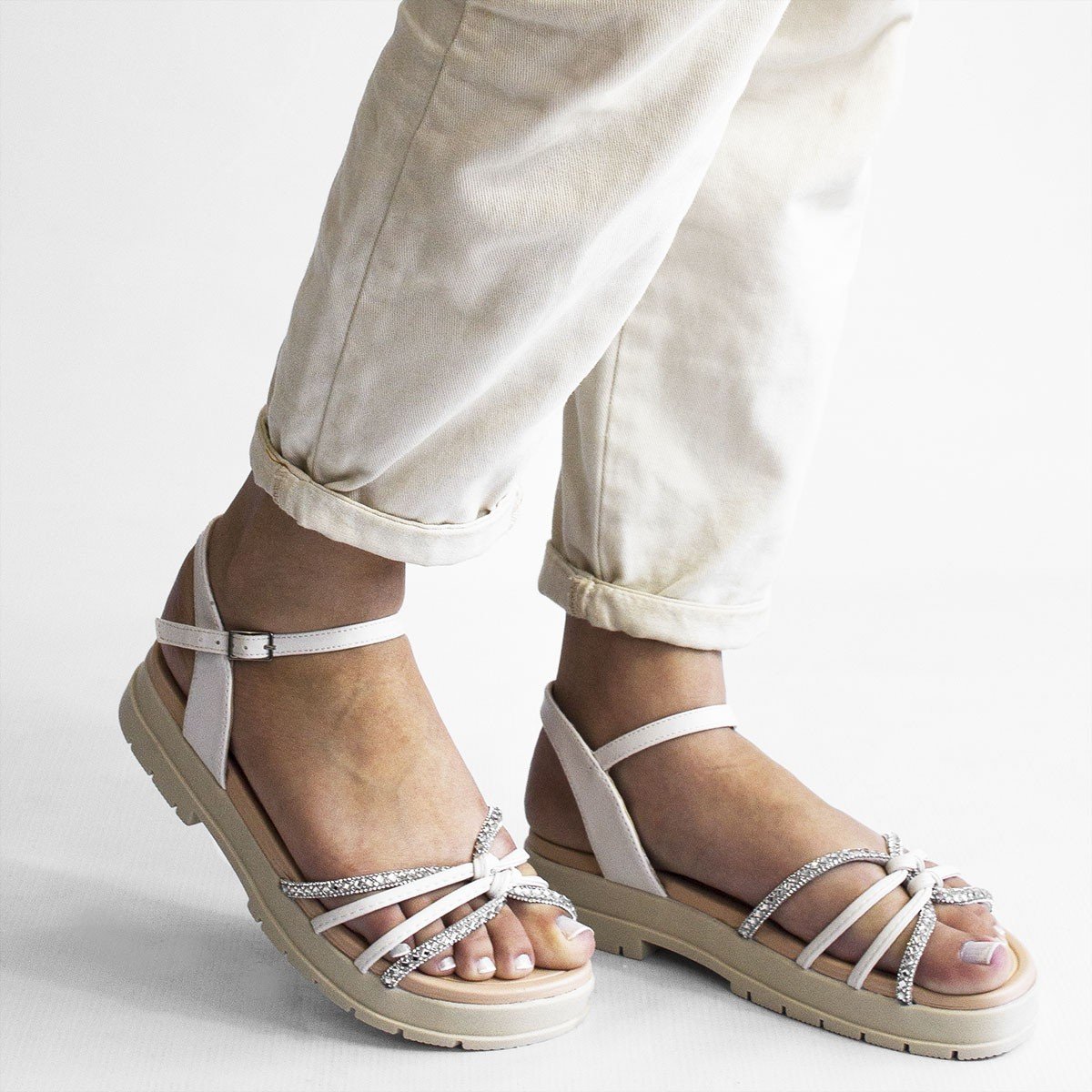 Papete Nó Strass Ananda Off White